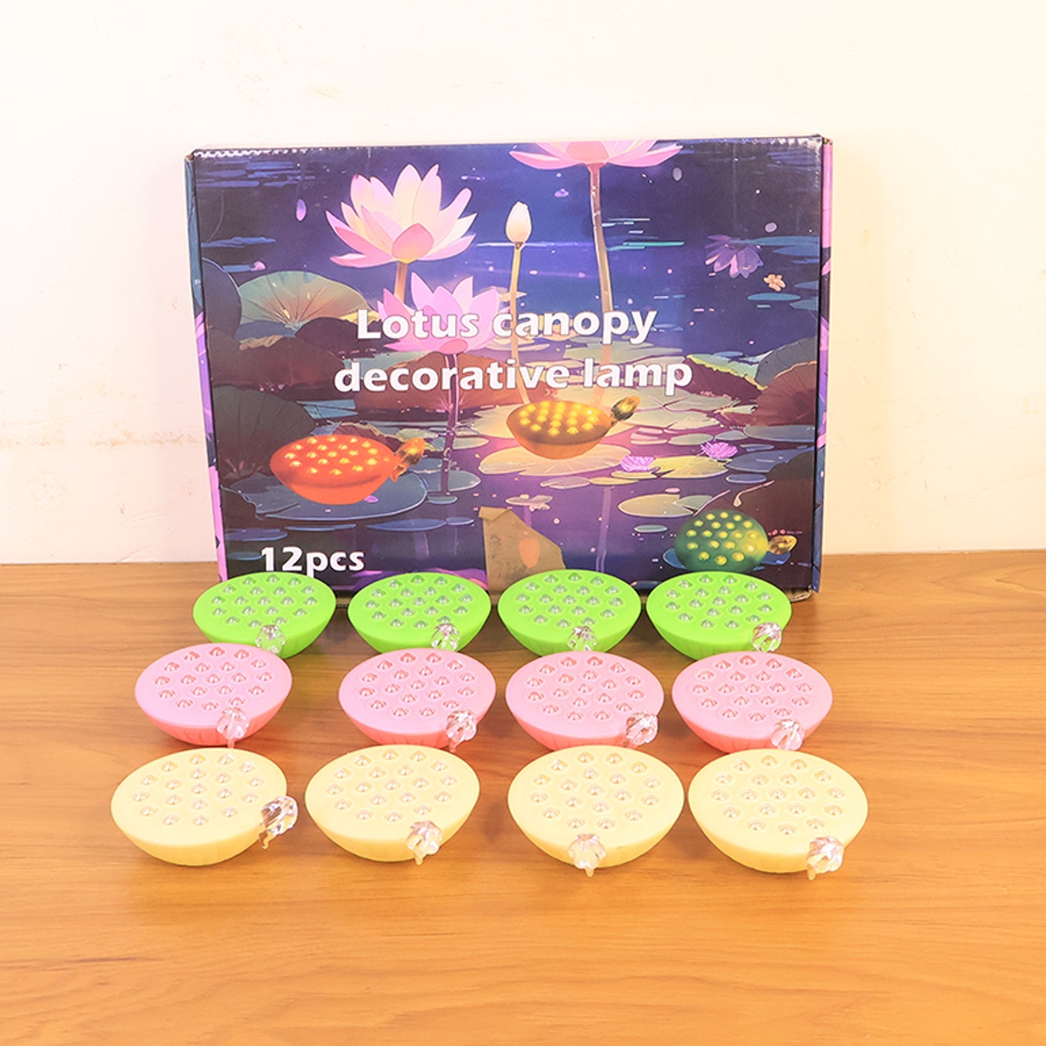 Set of 12 Lotus Canopy LED Decorative Lamps Set of 12 Lotus Canopy LED Decorative Lamps